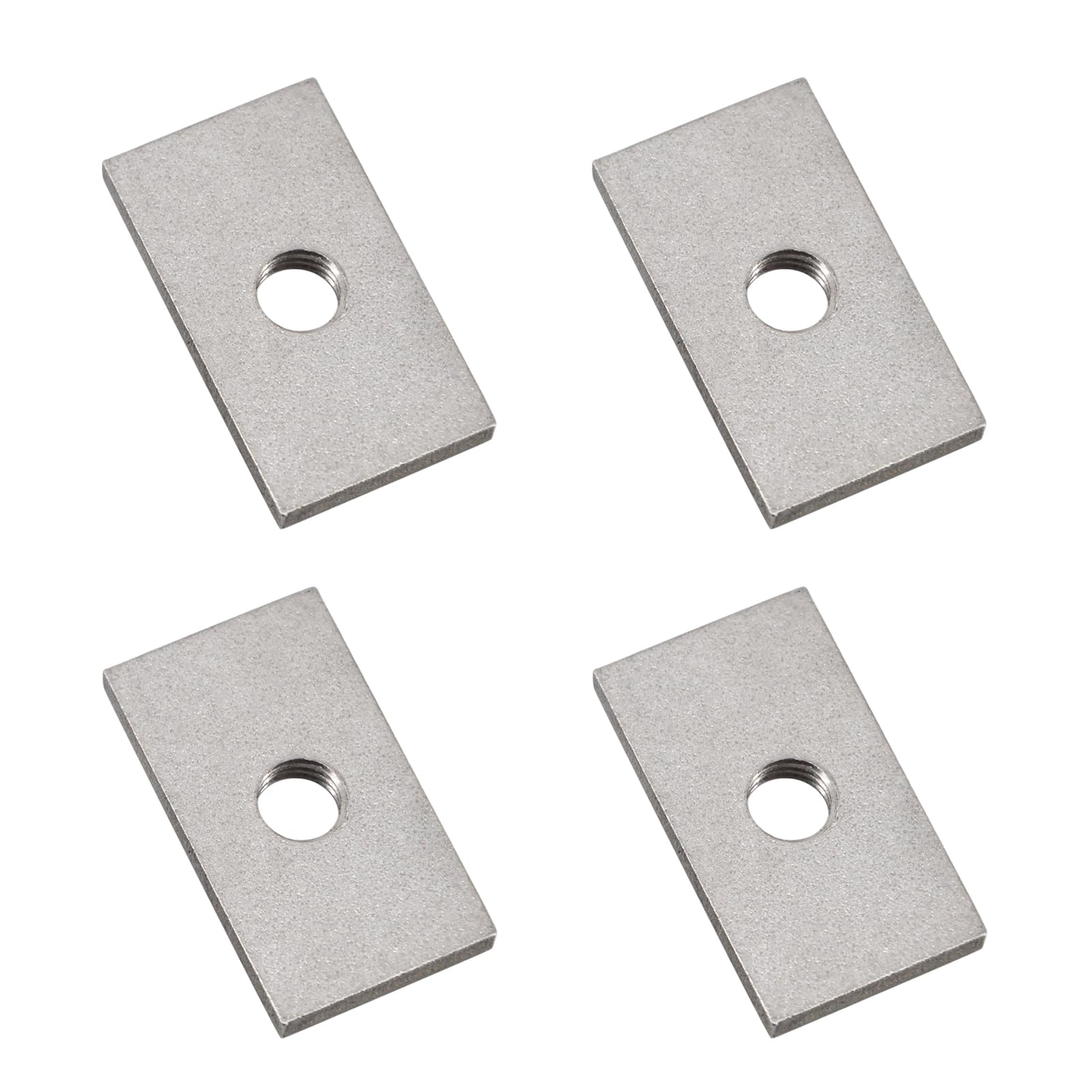 M12 Square Nuts 304 Stainless Steel Rectangular Nuts Thread Fasteners for Machinery Furniture Connector 60x30x5mm (4 Pack)