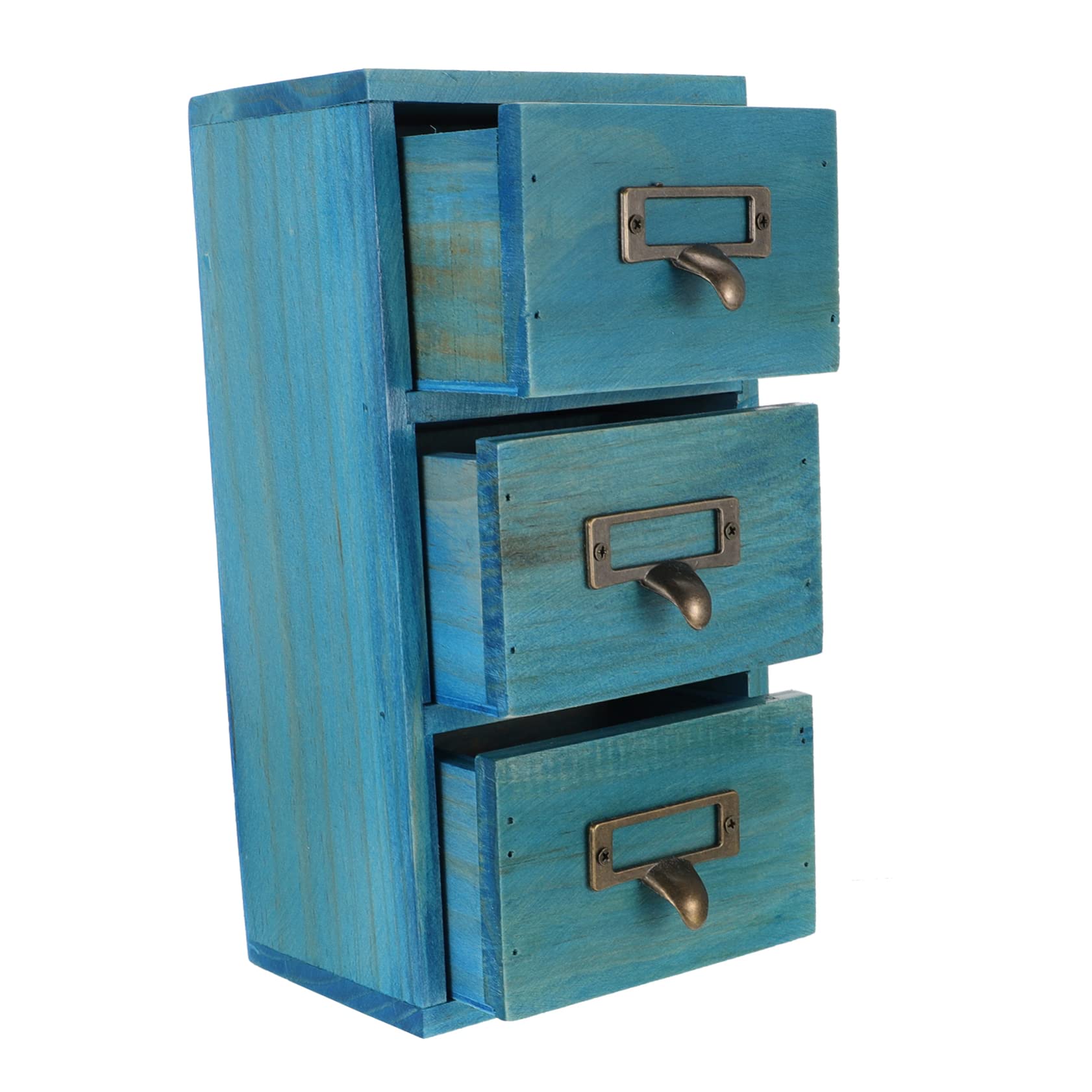 STOBOK Scatola di Immagazzinaggio in Legno Semplice Cassetti per Scrivania, Multifunzionale, Compatta e Adatta per Casa e Organizzazione di Cancelleria