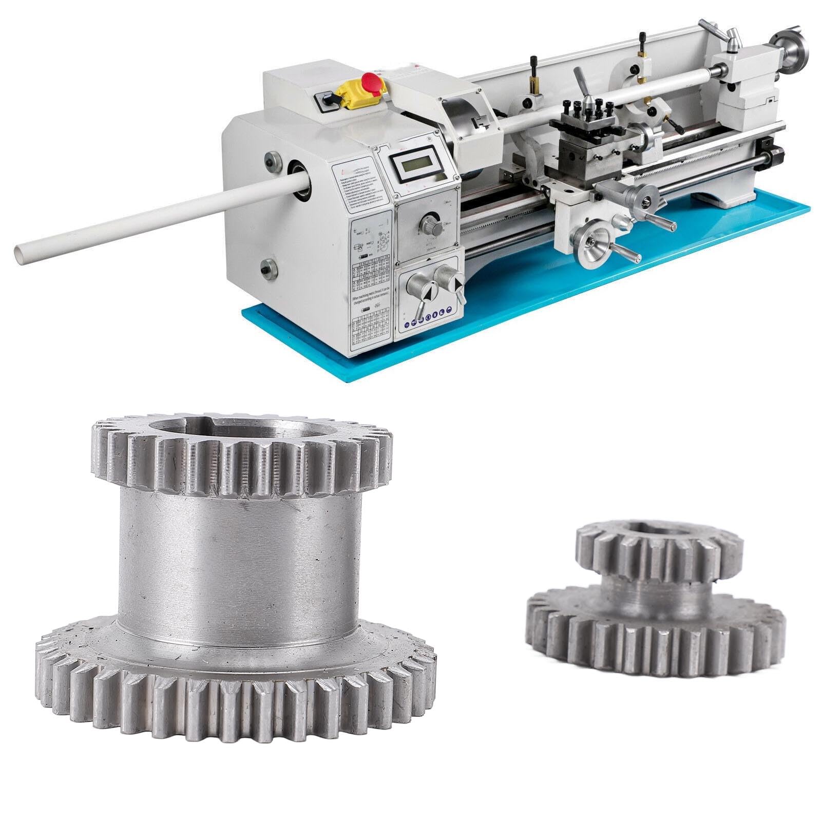 Juego de Engranajes de Torno de Metal, Engranaje Duplicado Fijo T37 T27 con Deslizante T26 T16 para Mini Torno 0618 7x12 7x14