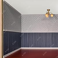 Vista 3 de iLAND Accesorios para casa de muñecas en miniatura a escala 1:12, 18 piezas, molduras de madera para casa de muñecas y zócalos y cornisa moldeada