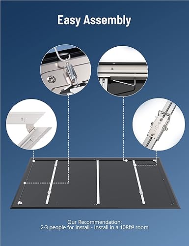 Miniatura 7 de Pantalla de proyector, Paris Rhône de 100 pulgadas, 4K Ultra HD 16:9, rechaza la luz ambiental de marco fijo ALR, pantalla de proyección de rechazo
