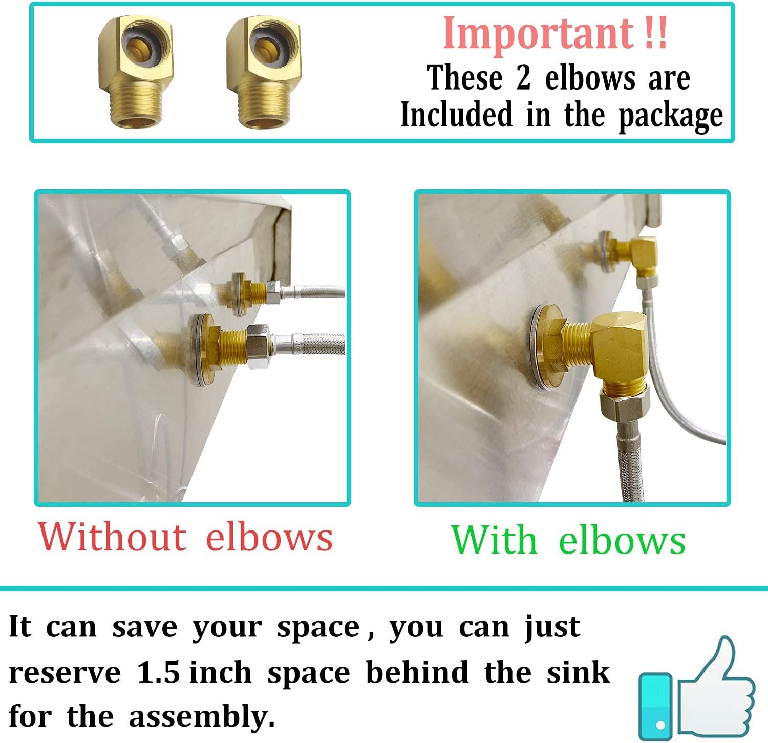 Commercial Faucet with Sprayer 26" Height Commercial Wall Mount Kitchen Sink Faucet Add On 12" Spout and Pull Down Pre Rinse Sprayer for 2 or 3 Compartment Sink - Brass Constructed