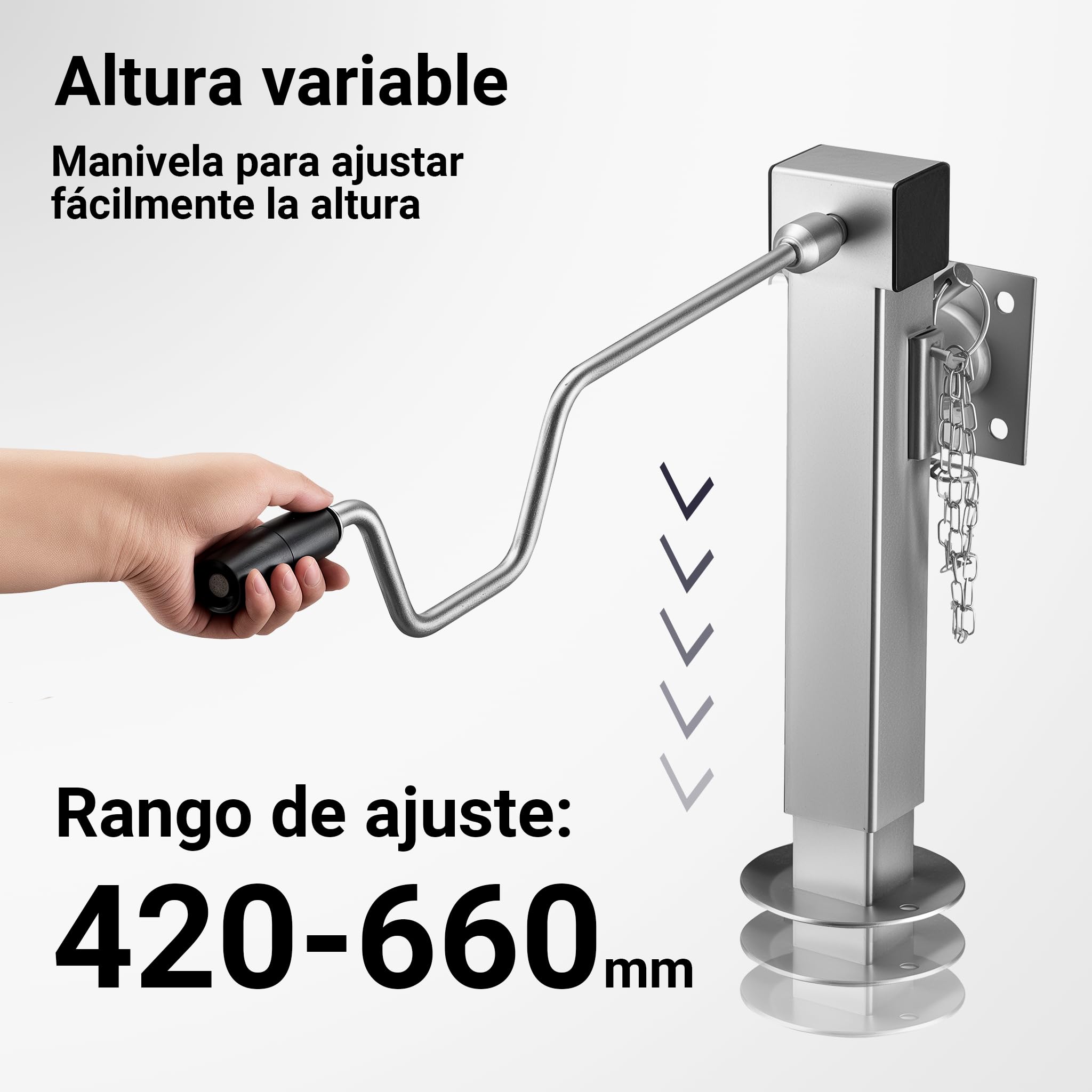 XPOtool Juego de pies de Apoyo Plegables para Remolque basculante de Carga elevada 1350kg Cada uno