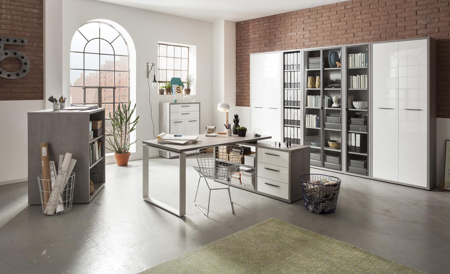 Composad | Libreria Alta della Linea DISEGNO Con 5 Ripiani Regolabili, Libreria Scaffale, Mobile Colonna, (LxAxP) 44x217,50x35,70 cm, Colore Rovere, Studio, Soggiorno, Ufficio, Made in Italy