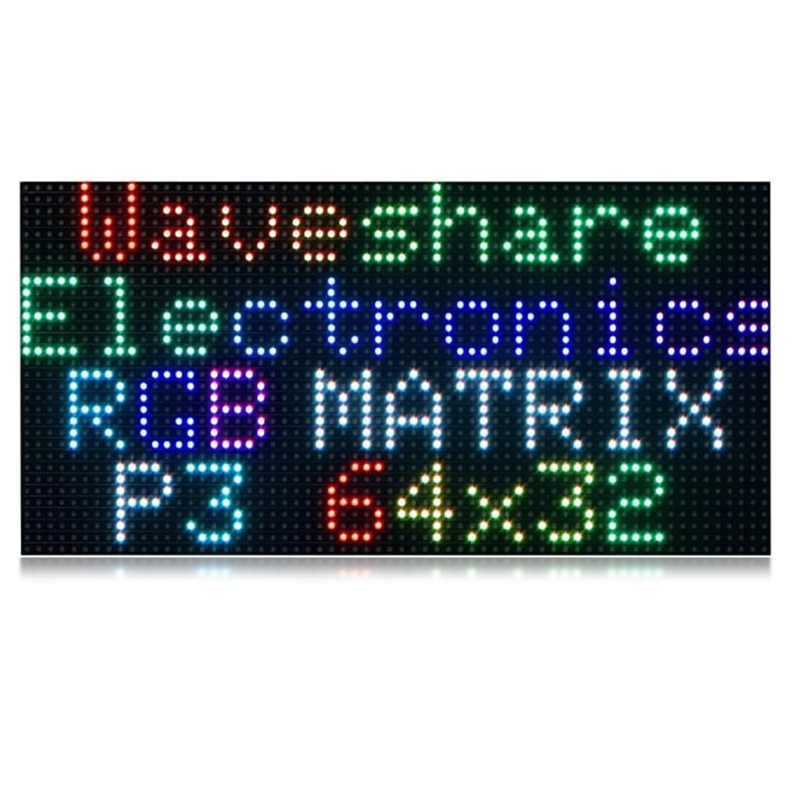 64x32 RGB Panel, 4mm Pitch 2048 Pixels Digital ble Display Flexible FPCB Full Color for RPi for Car Shop Sign, Adjustable Brightness