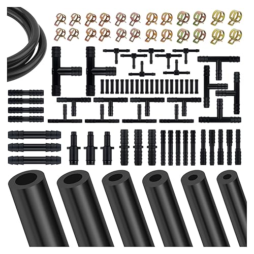 94PCS 5Ft Vacuum Hose Automotive Set,6 Sizes 3/8",5/16",1/4",3/16",5/32",1/8" Silicone Vacuum
