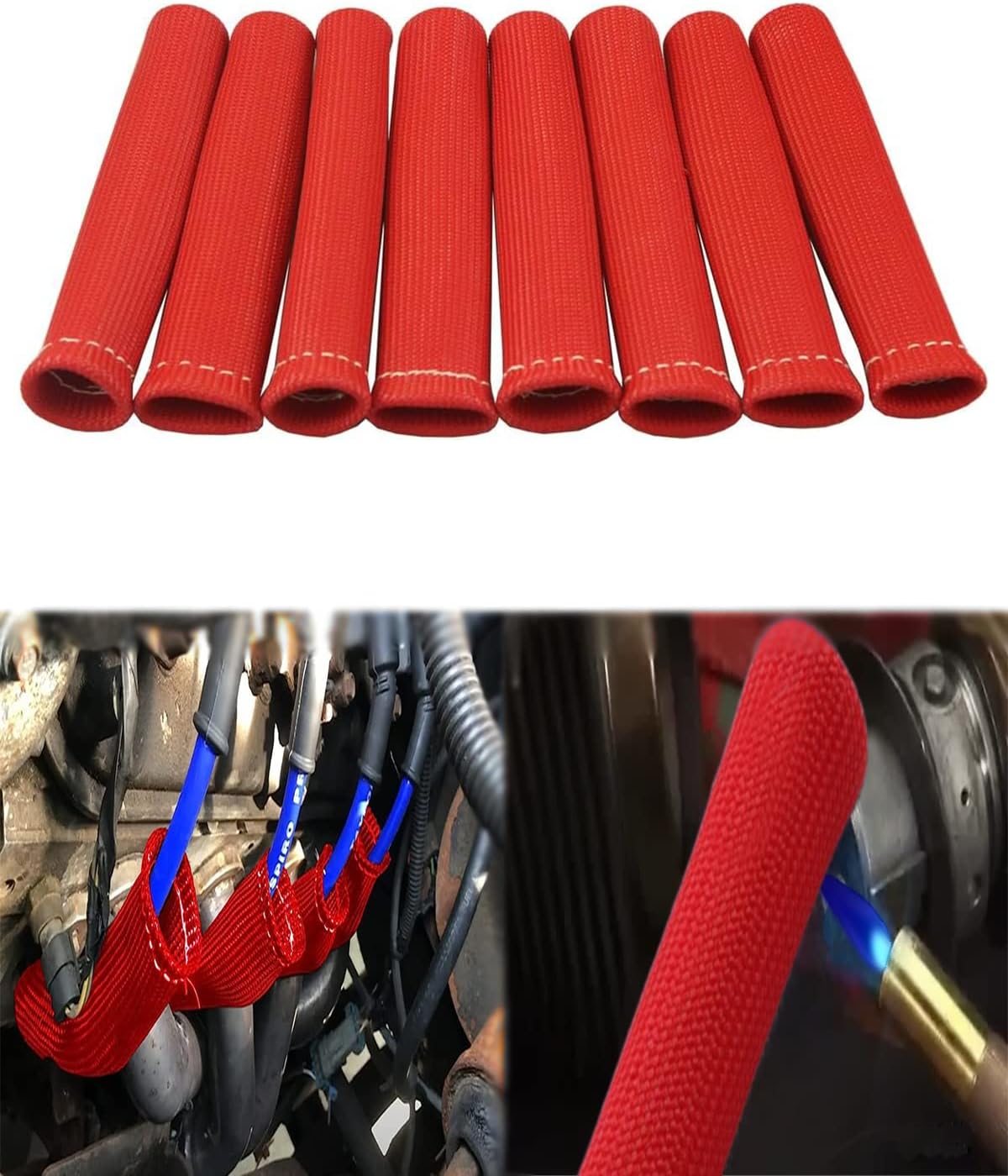Comprar Spark Plug Heat Cover Replacement 8 PCS 2500° Spark Plug Wire