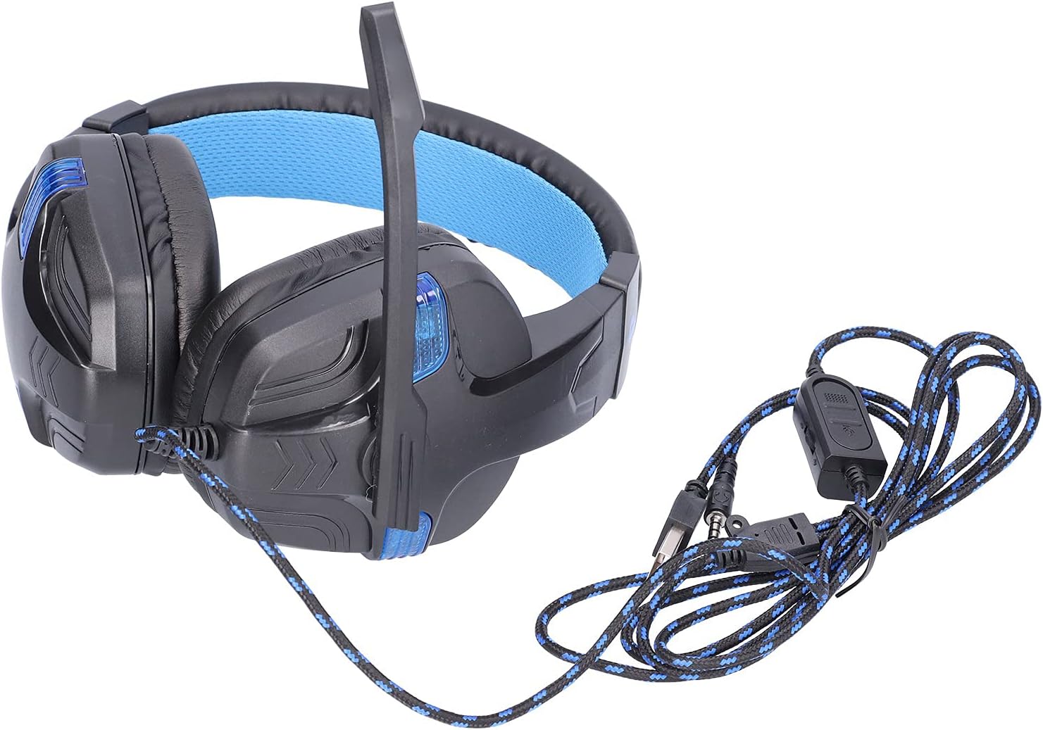 Amazon.co.jp ヘッドセット、ゲーム用ヘッドセット人間工学に基づいた格納式ヘッドバンド3.5MmオーディオジャックUSBfor