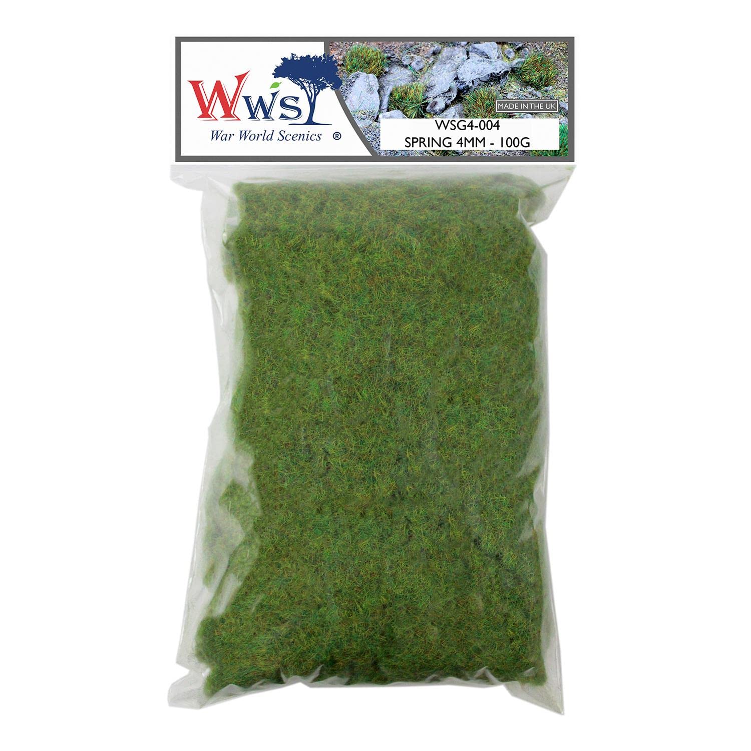 WWS War World Scenics WWScenics | 4mm Herbe Statique Printemps | 100g | WSG4-004 | Matériel pour Maquette Réaliste