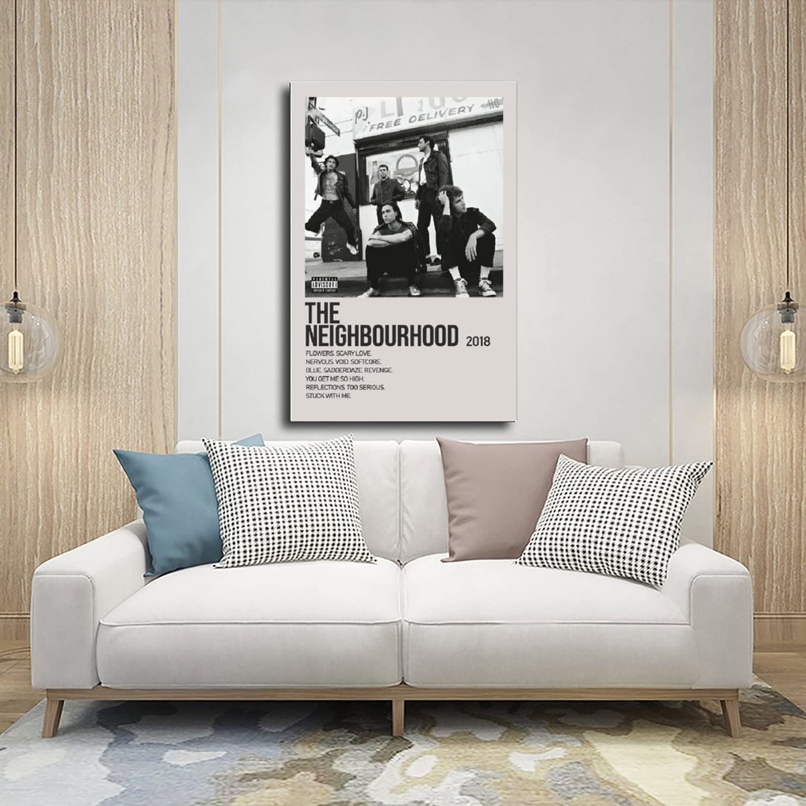 DONGT The Neighbourhood By The Neighbourhood Singer Muziek Cover poster, 1 canvasposter, muurkunst decor print schilderijen voor woonkamer slaapkamer decoratie zonder frame: 30 x 45 cm