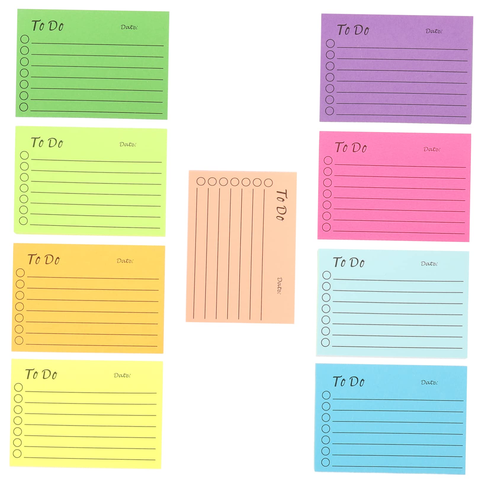 Tofficu 5 Juegos Notas Adhesivas Fluorescentes Blocs De Notas Escolares Pegatinas Autoadhesivas Para Notas Marcapáginas Bookmark Blocs De Notas De Uso Diario Memorándum Pegatinas 9 Uds * 5