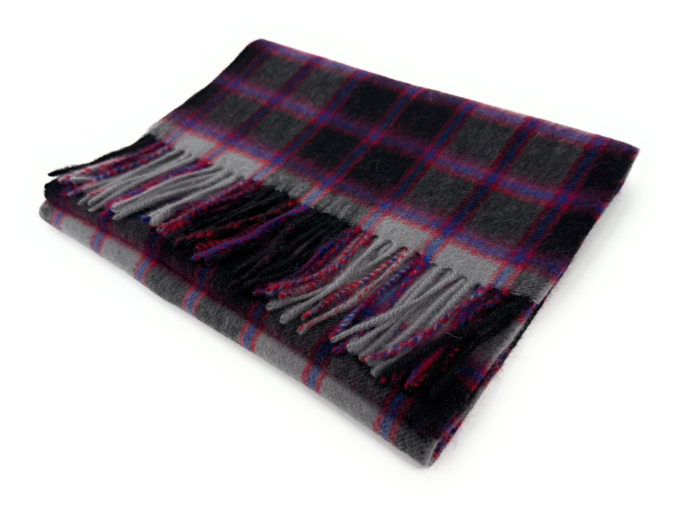 100% Soft Lambswool Clan Tartan Scarf Unisex 30cm x 180cm (Macpherson Hunting)