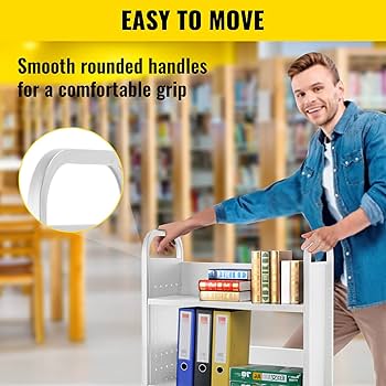 参考書　バラ売り可 Amazon.com: BestEquip Book Cart, 200LBS Library Cart, 49.2