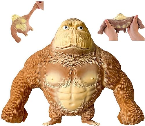 Gorila de goma elástica rellena de arena con pegamento, juguete de descompresión suave de látex Gorilla, juguete de descompresión elástico de alta