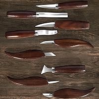 Vista 4 de IMYMEE Herramientas de tallado de madera Cuchillo de corte de lujo, kit de tallado de madera, kit de tallado de madera para principiantes, kit