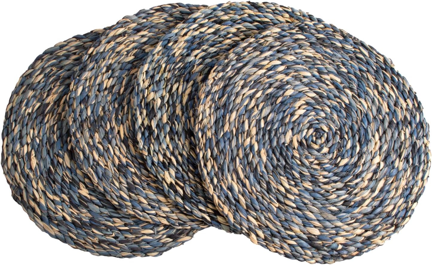 KAZI Essentials Boho Round Woven Placemats Set of 4