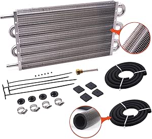 26 Row 6AN 3/8" Transmission Cooler Electric Fan In-Hose Thermostat