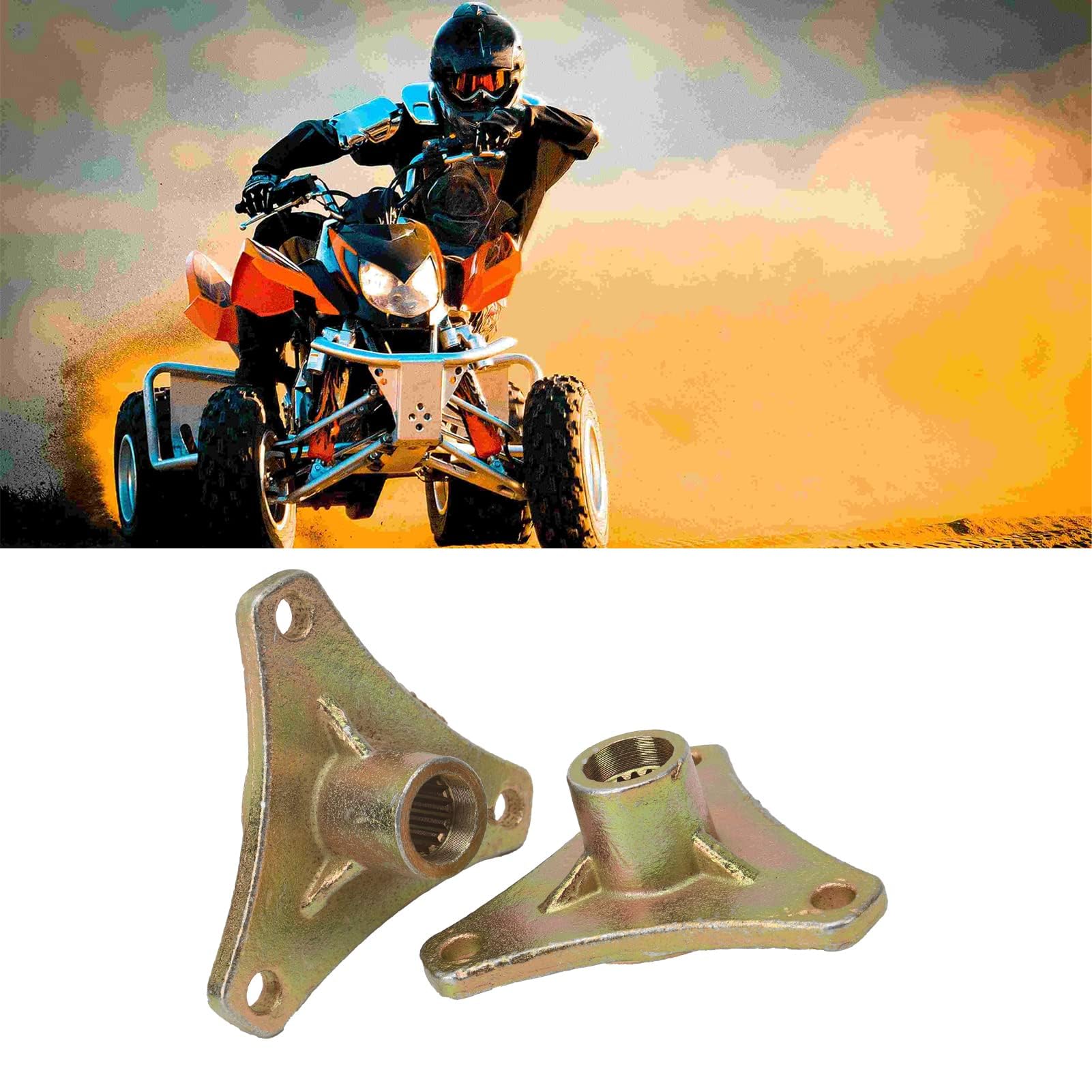 Spline-Hinterrad-Achsennabe, 2 Stück, 17 Zähne, 3 Bolzen, Stahllegierung, Spline-Radnabe Für Quad-Bike, ATV, Go-Kart, 50 Cc, 110 Cc