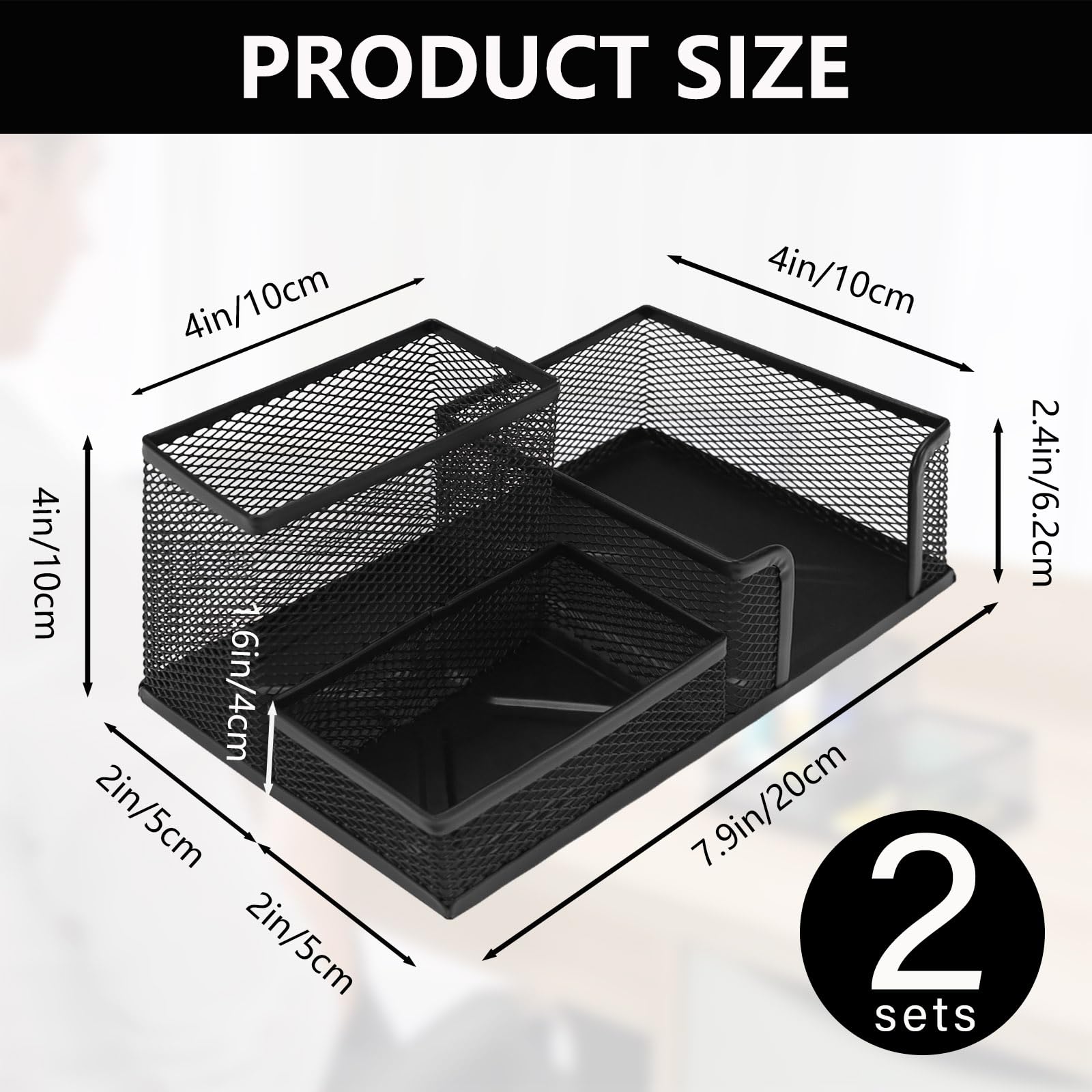 ASTIMESA Stift-Organizer aus Metall für den Schreibtisch mit 3 Fächern, Büro-Schreibtisch-Organizer, Stiftebecher, Caddy für Schreibwaren, Marker, Aufbewahrung, Schule, Heimbedarf (Schwarz, Silber,