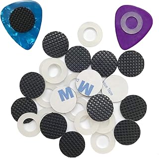 AlphaAtomic 20-Pack of Guitar Pick Grips, Grips for Guitar Plectrums, Pick Grips, Plectrum Grips, Non-slip, Stop Dropping Your Pick, 20 pcs of Guitar Pick Grips (Black)
