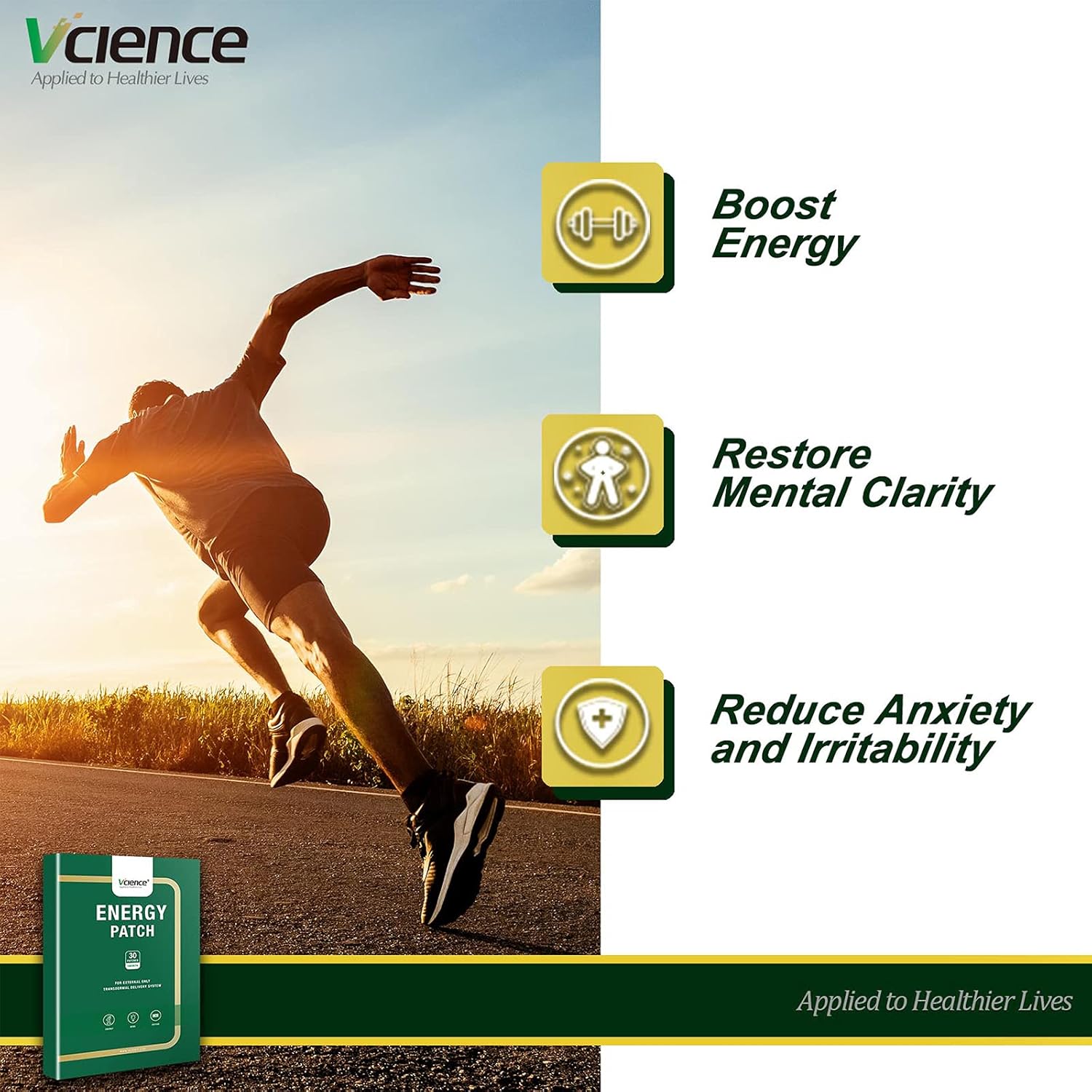 VCIENCE 5000mcg Vitamin B12 High Strength Plus Folic Acid, High