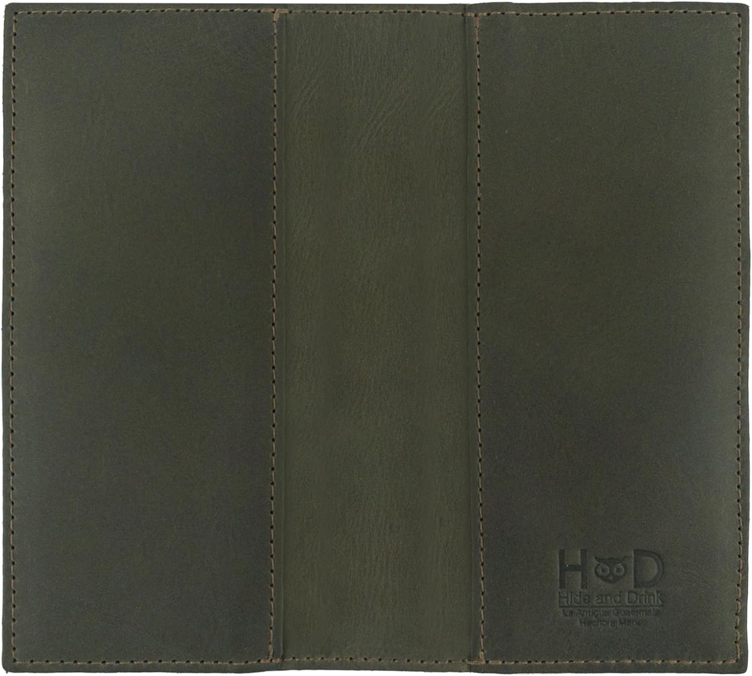 Hide & Drink, Checkbook Cover, Minimalist Organizer for Personal or Business Finances, Bill Holder, Full Grain Leather, Handmade, Bourbon Brown
