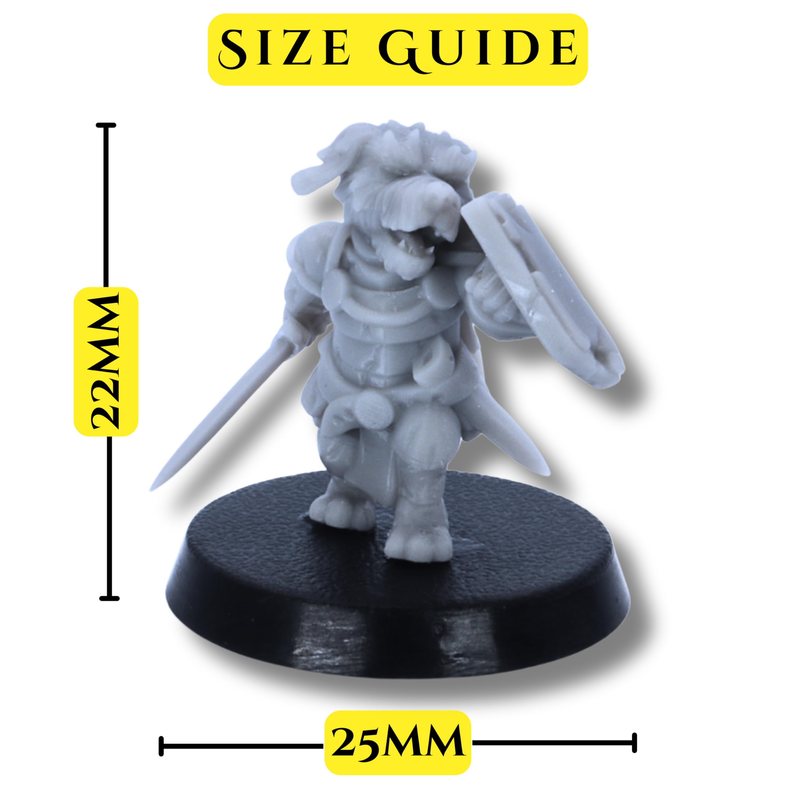 Dog Folk Miniatures Set - 8 Dog Miniatures for Tabletop RPGs, Grey, 28mm Scale - Image 2