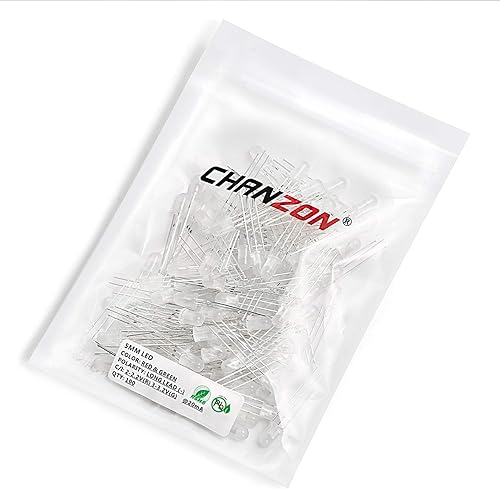 Miniatura 7 de CHANZON 100 luces de diodo LED difundidas rojas y verdes de 0.197 in, cátodo común (esmerilado redondo bicolor) lámparas de bombilla de iluminación