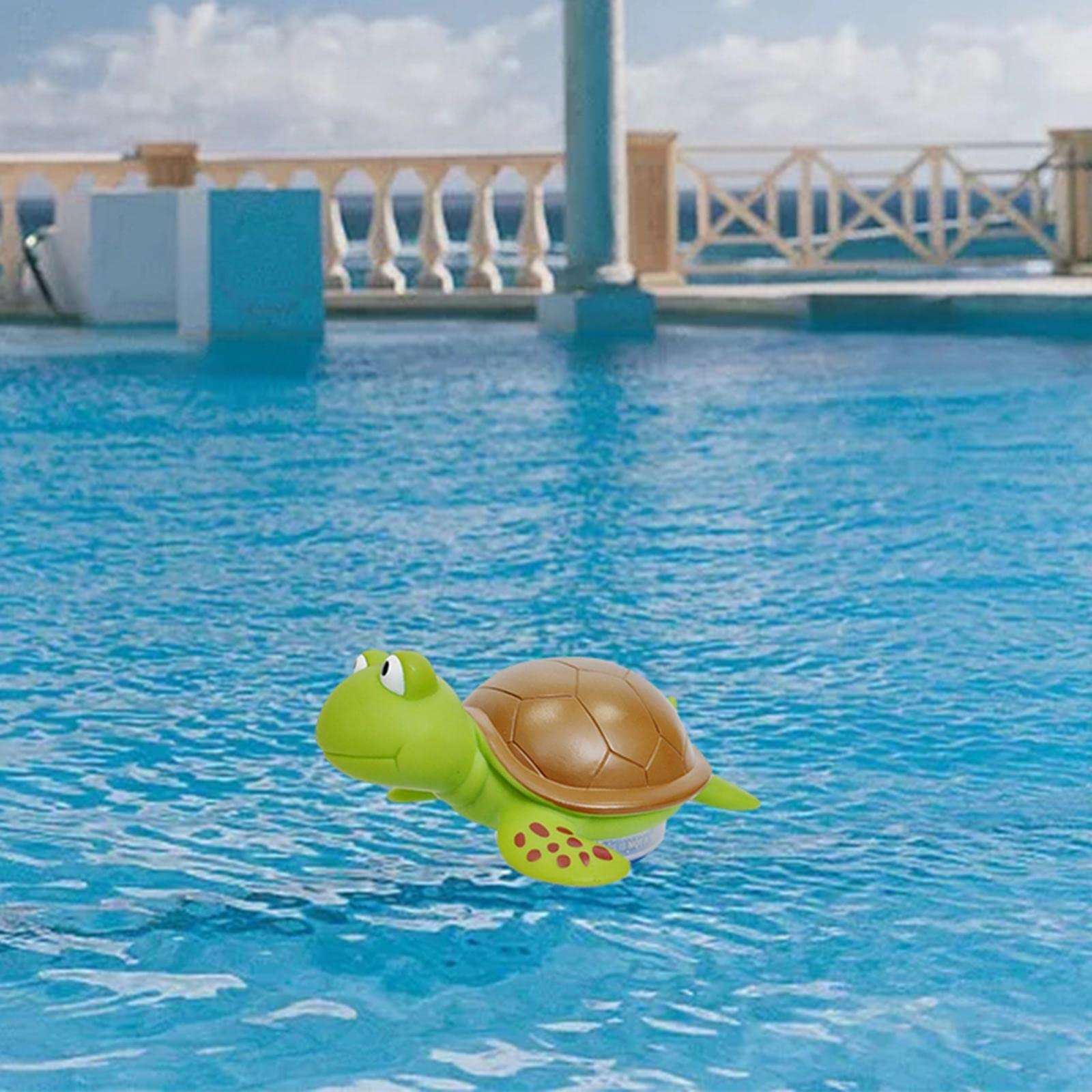 Dispensador Flotante para Pastillas de en Piscinas, Depósito Automático de PVC Interiores Y Piscinas de Jardín, Tortuga