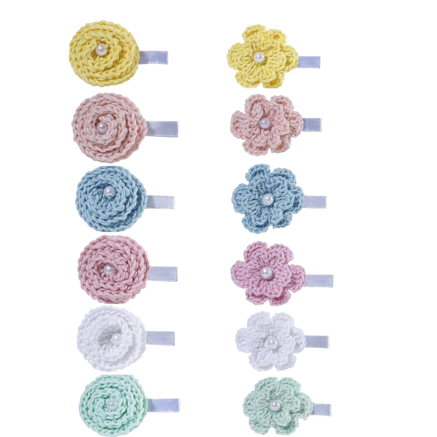 Prapti Handicrafts Crochet Flower Baby Girl Eligater Hair clips Hairpins For Girls Hair Accessories Kids