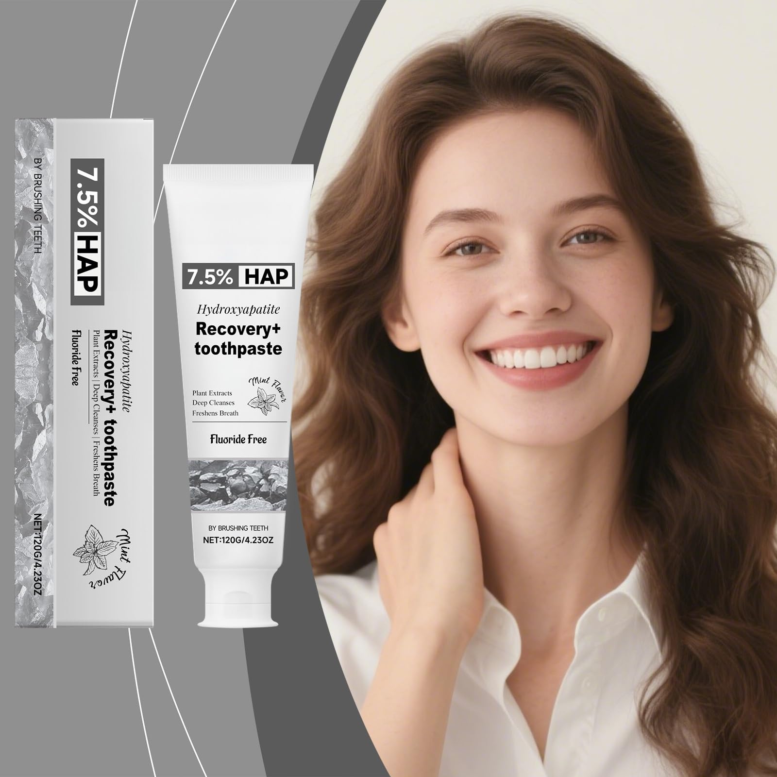Dentifricio alla menta for uso quotidiano - Formula delicata dal sapore fresco, pulisce i denti, illumina il sorriso, alito di lunga durata(3pcs)