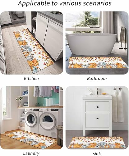 Miniatura 7 de Tapete de baño de otoño para bañera, antideslizante, de secado rápido y absorbente, de tierra de diatomeas, para ducha, fregadero de cocina,