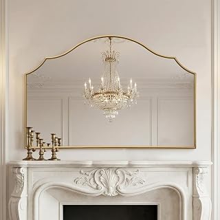 Besdomus Gold Scalloped Wall Mirror