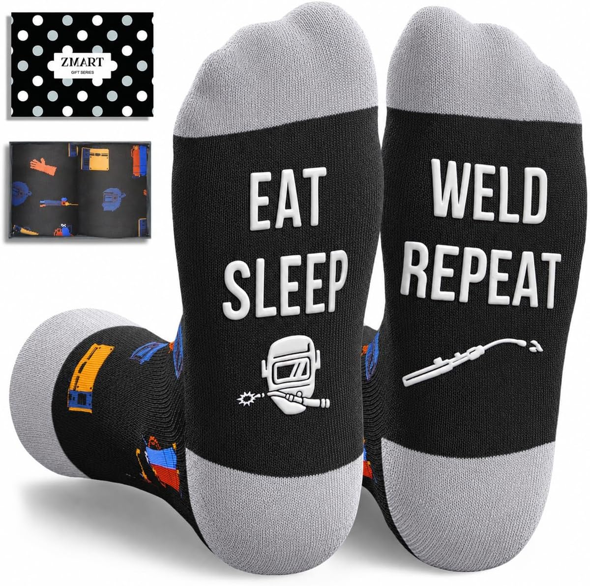 Zmart Gifts for Welder Chef Baker - Truck Driver Socks, Cooking Gifts for Women Men