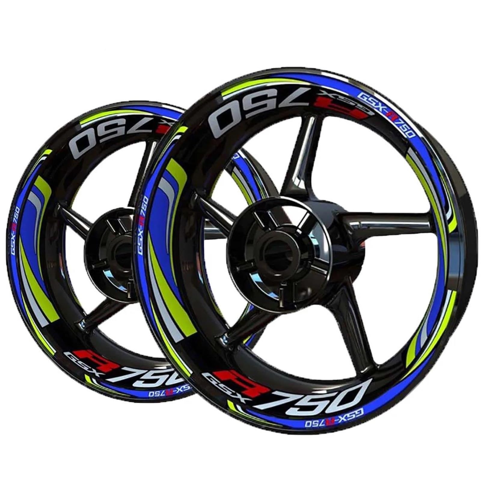 Felgenaufkleber Reflektierender Motorradfelgenaufkleber Für Suzuki GSXR750 GSXR 750 Radnabenaufkleber Abziehbilder Felgenstreifenband Radaufkleber(Farbe 14)