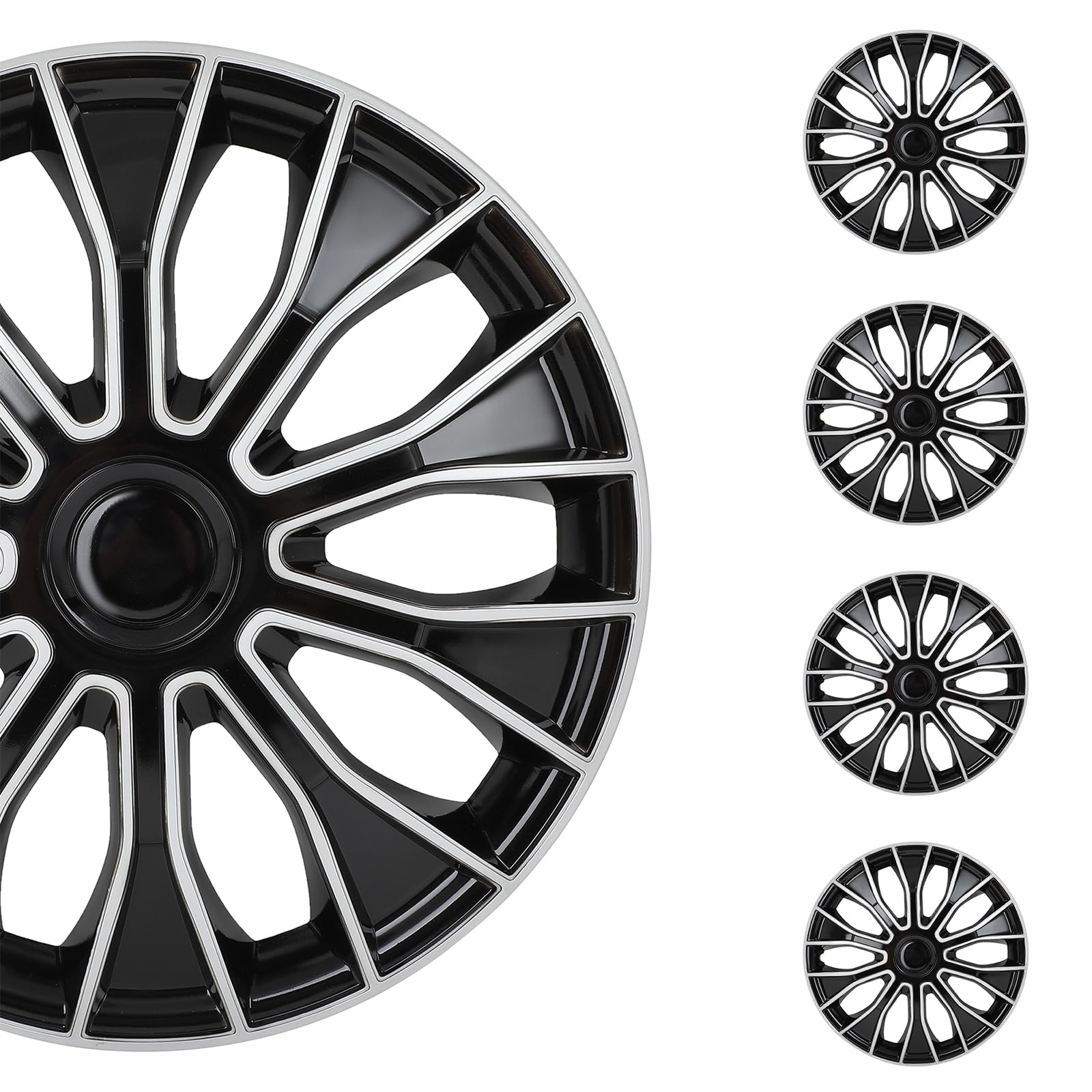 Photo 1 of **MISSING PARTS**
SCITOO 4pcs Wheel Rim Cover Hubcaps Set of 15-Inch Black & Silver can be Easily Installed on Car Truck SUV,Suitable for a Variety of Models,Beautiful and Rust-Proof.