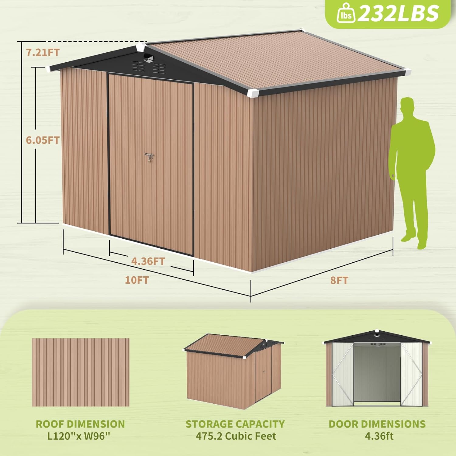 Shed dimensions diagram