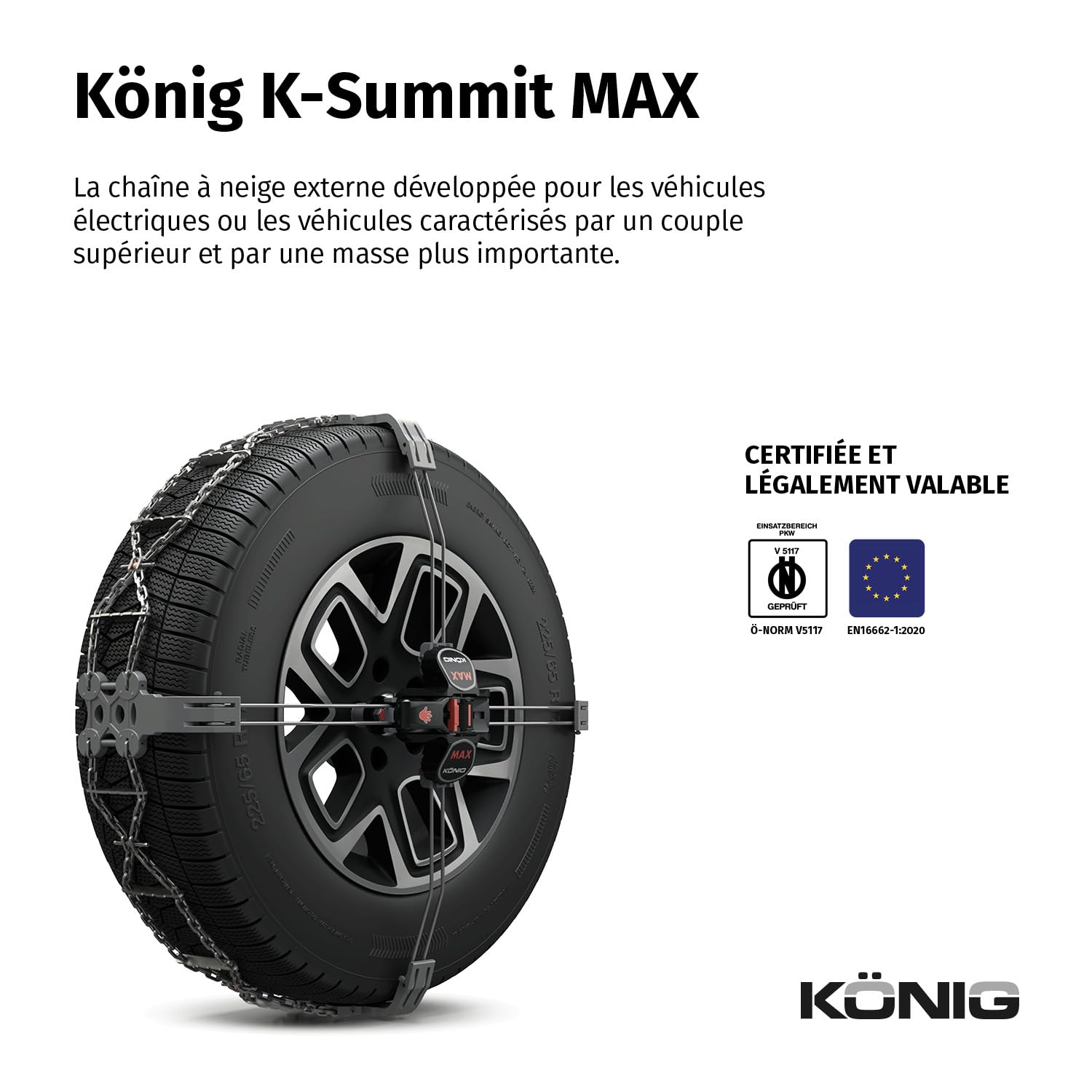 Chaînes à neige König K-Summit MAX K55M