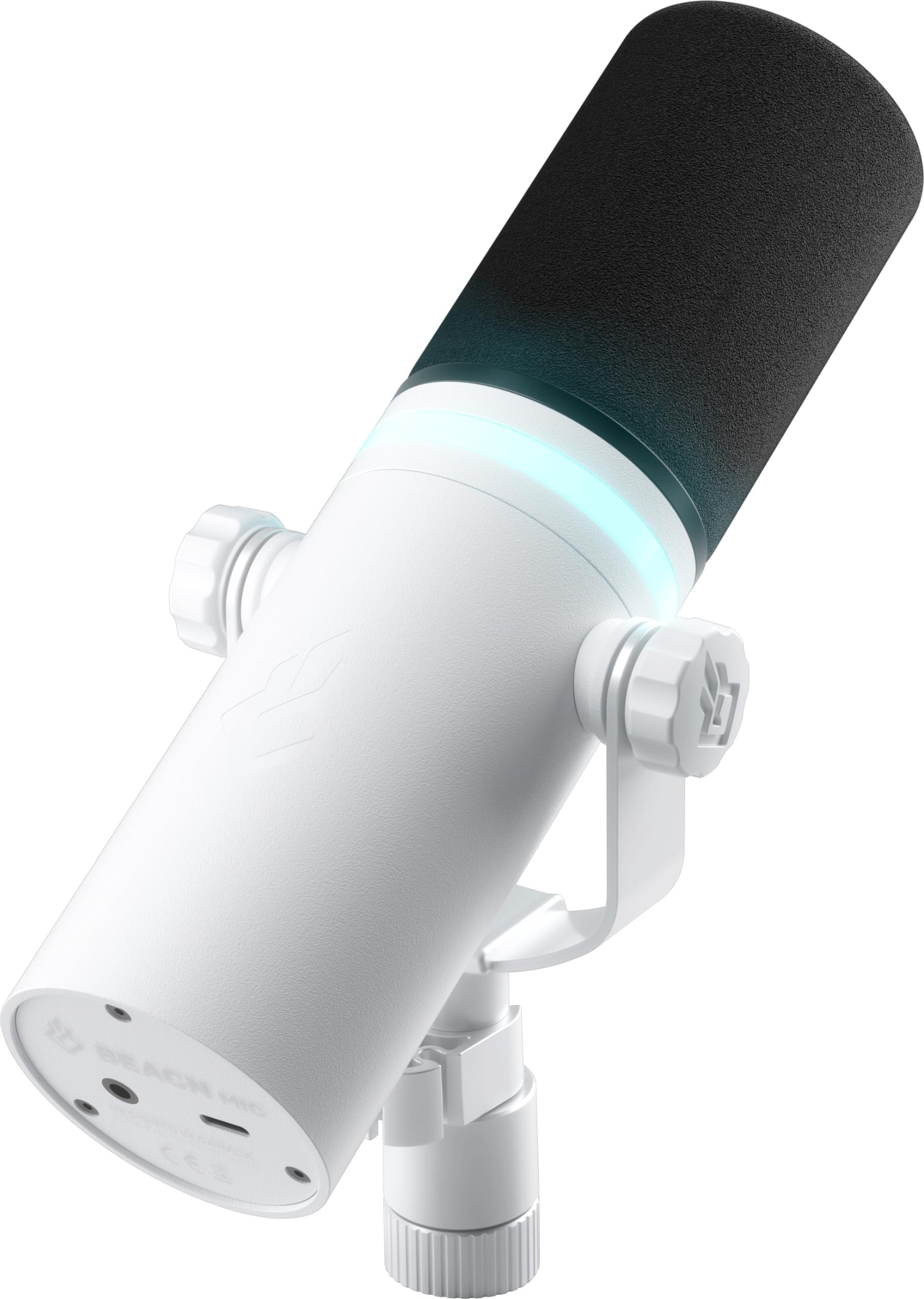 Dynamic USB Microphone for PC | Podcast and Streaming Microphone for Computer | White Gaming Mic for Streaming and Twitch | White Dynamic Microphone for Podcast (Light)