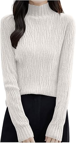 White Waves Graphic Loose Fit Shirts for Ladies Winter Fall 