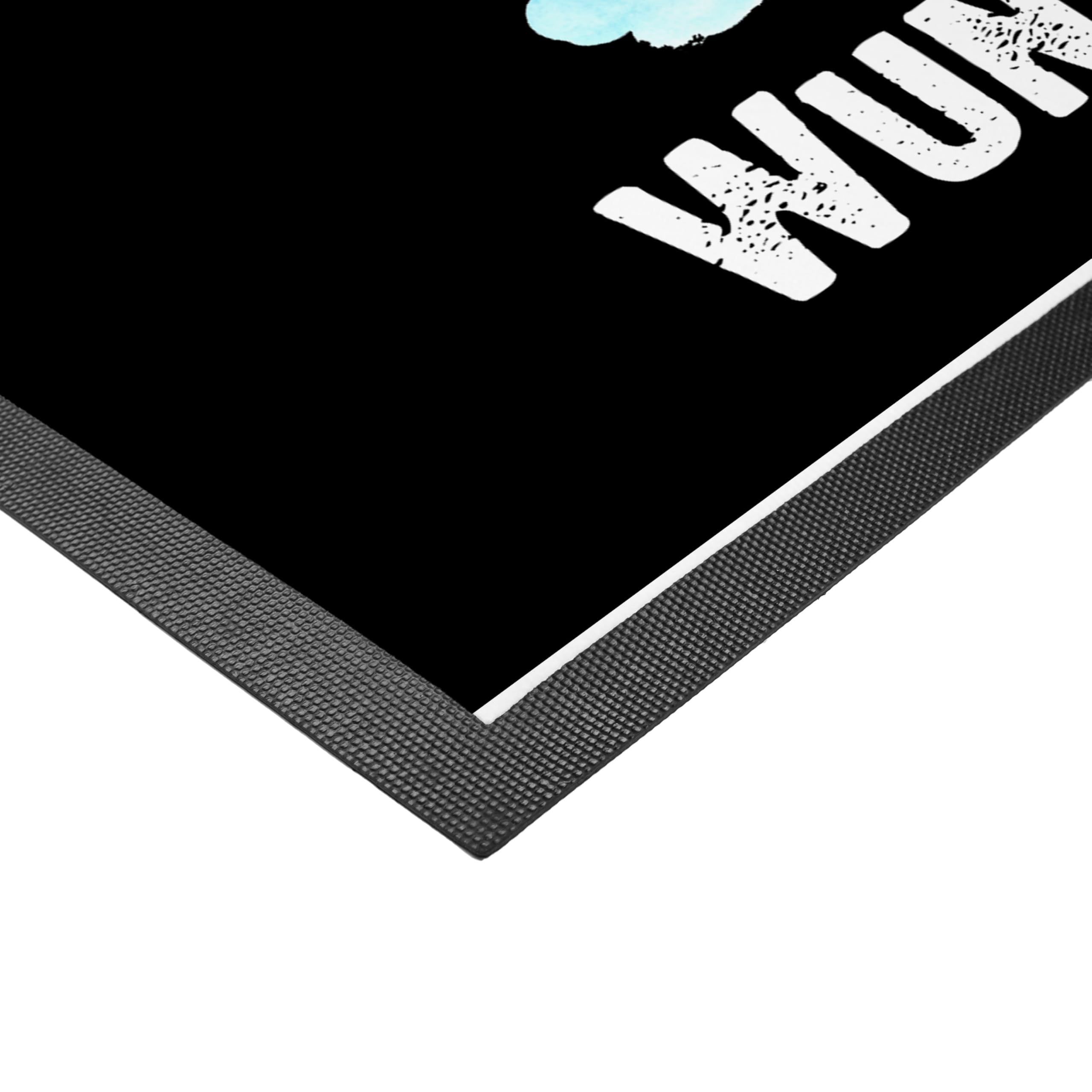 Mr. & Mrs. Panda Türmatte personalisiert Einhorn Pupsen 40 x 60 cm - Personalisierte Geschenke, Fussmatte mit Namen, Schmutzfangmatte, Regenbogen, Fußmatte, Unicorn, Freundin, Pups, personalisierbar
