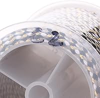 Vista 4 de Pandahall - Cuerda de macramé de 21.8 yardas con alambre dorado, de algodón de 4 capas hecha a mano, cuerda de macramé teñida torcida