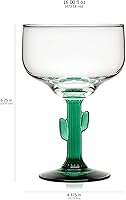 Vista 7 de Libbey Vasos de margarita de cactus, 16 onzas, juego de 4