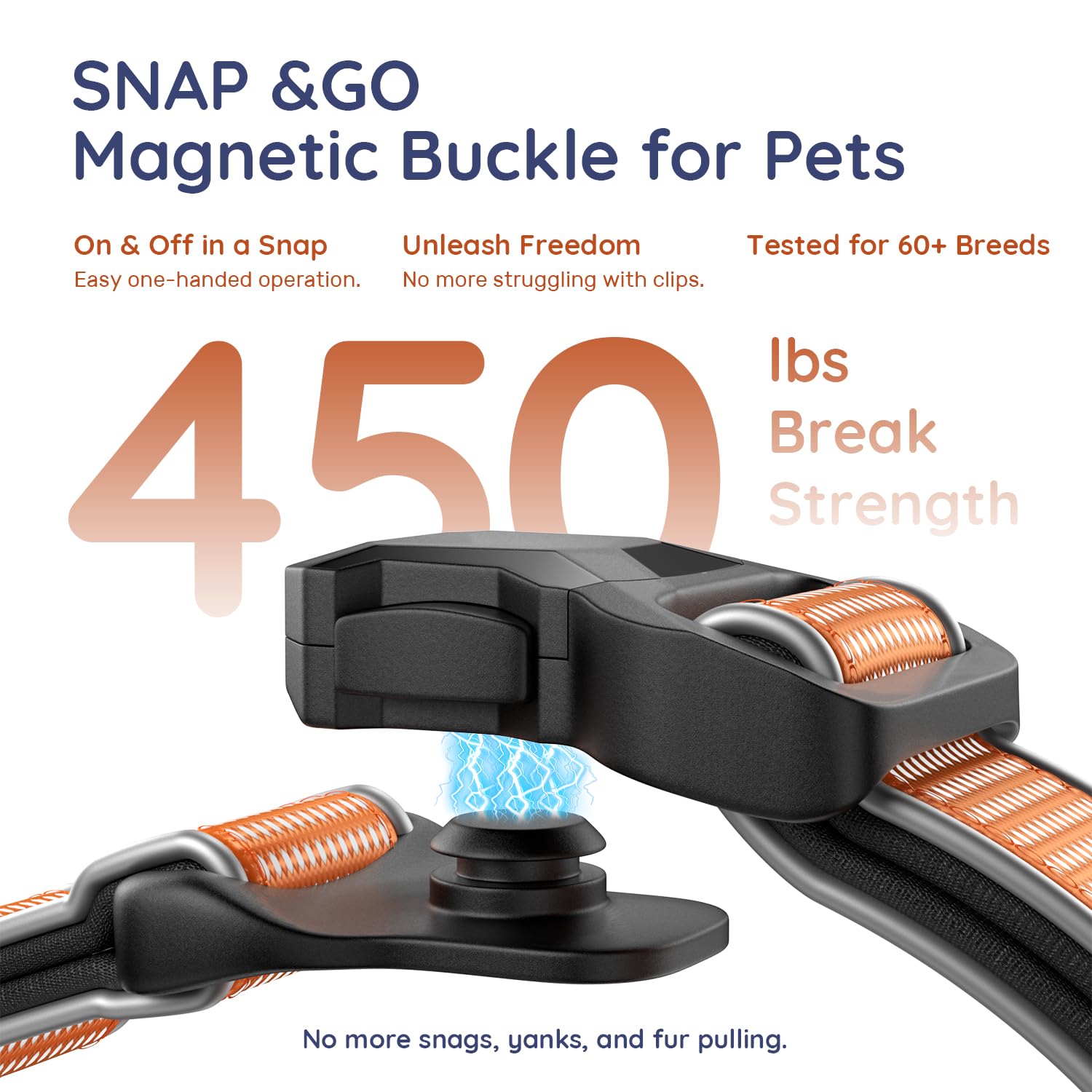 Premium AirTag Hundehalsband, wasserdicht, mittelgroß, magnetische Schnalle, strapazierfähiges Halsband, reflektierendes Hundehalsband mit AirTag-Halter