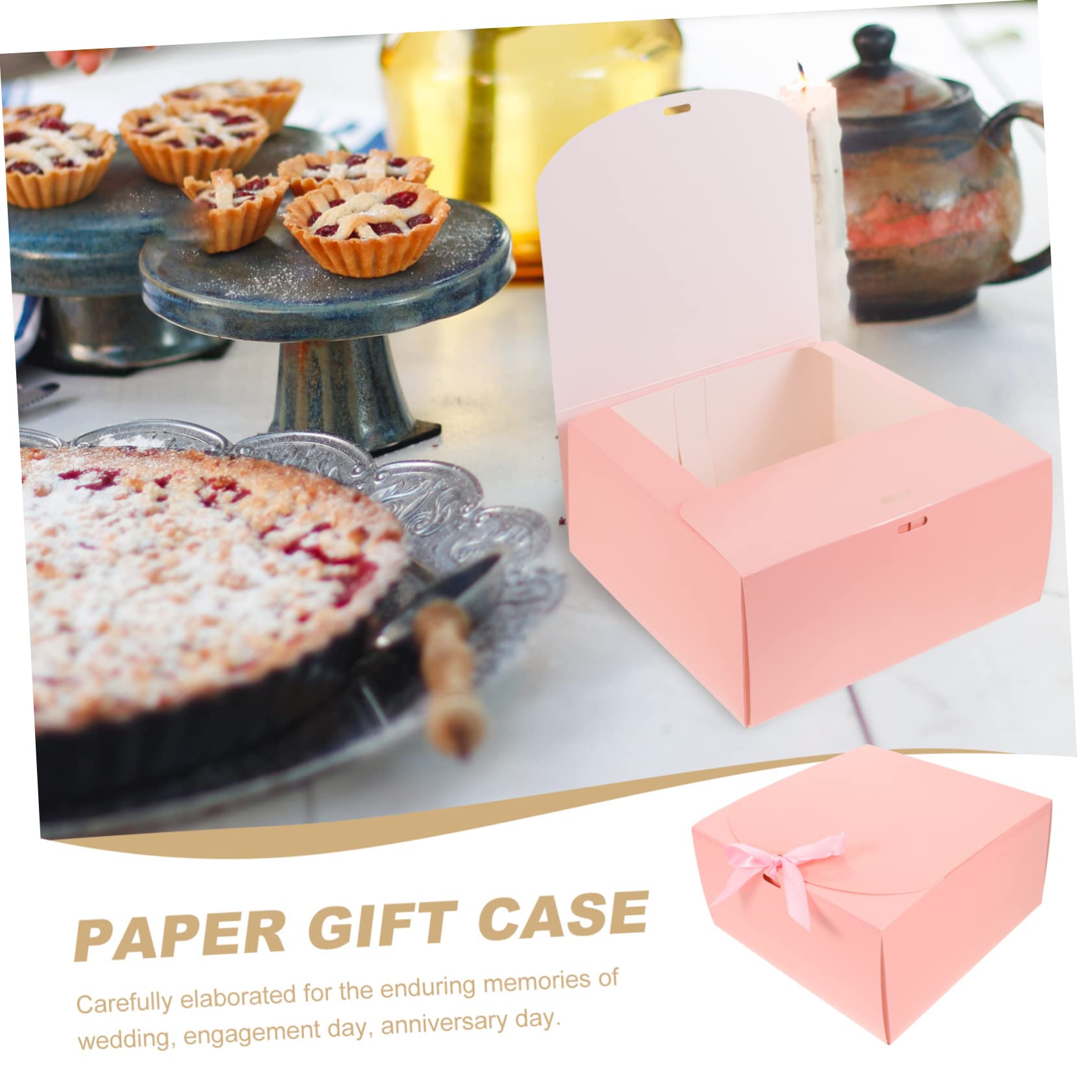 Caja de Cupcakes de Papel Rosa, 10 Piezas, Delicada