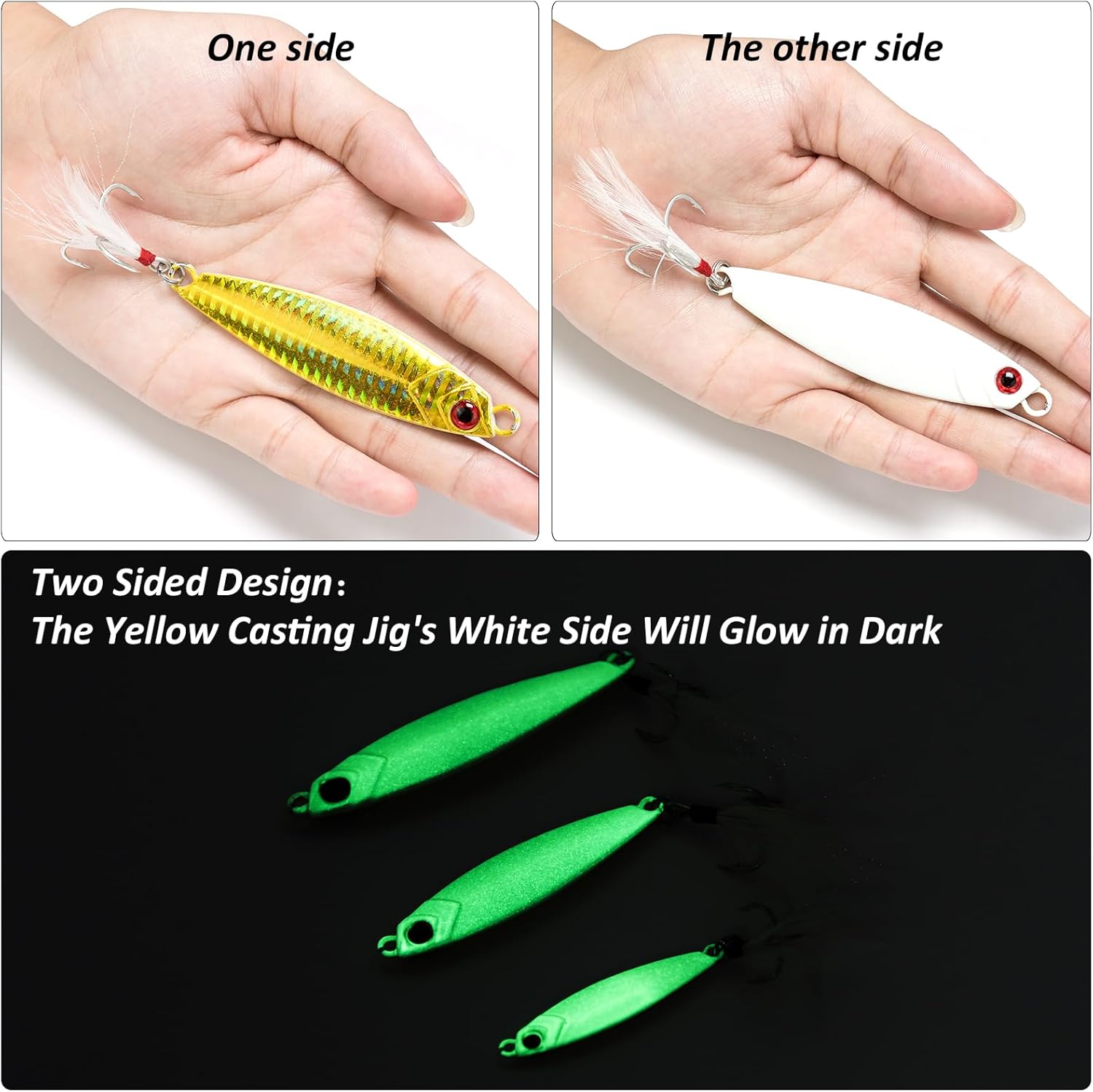 Dr.Fish 5 Pack Metal Jigging Spoon Saltwater Fishing Jigs Spoons Lures Casting Vertical Diamond Jig Lures Freshwater Bass Striper Mackerel Halibut