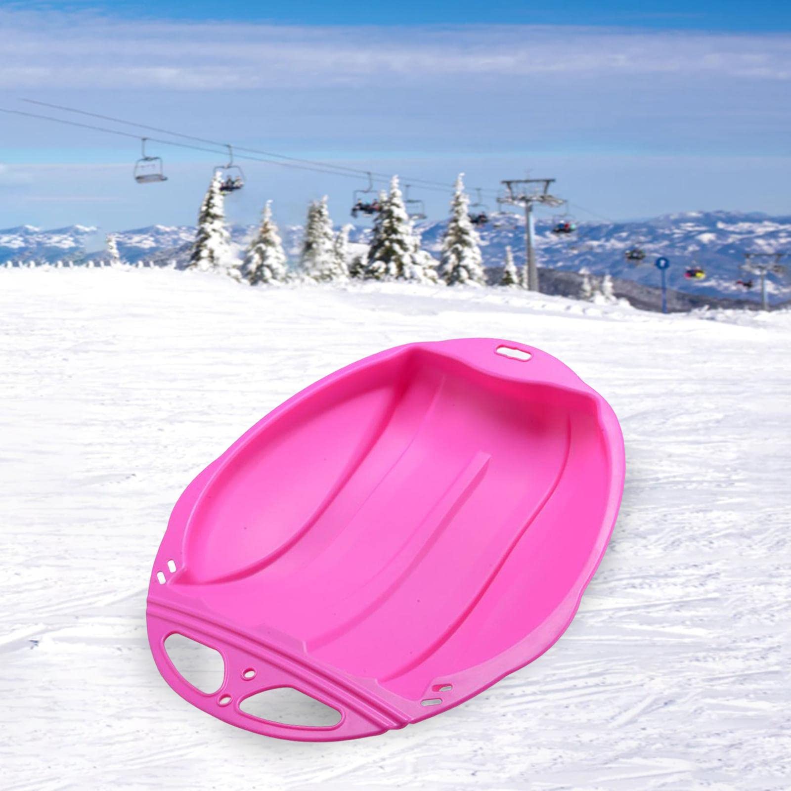 Schneerodel Kinder Outdoor Schneerodel Winter Spielzeug Schlitten Abfahrt Rodel Luge Schnee Board mit Flexibler Bauweise für Kinder Schneevergnügen Ge, ROSA