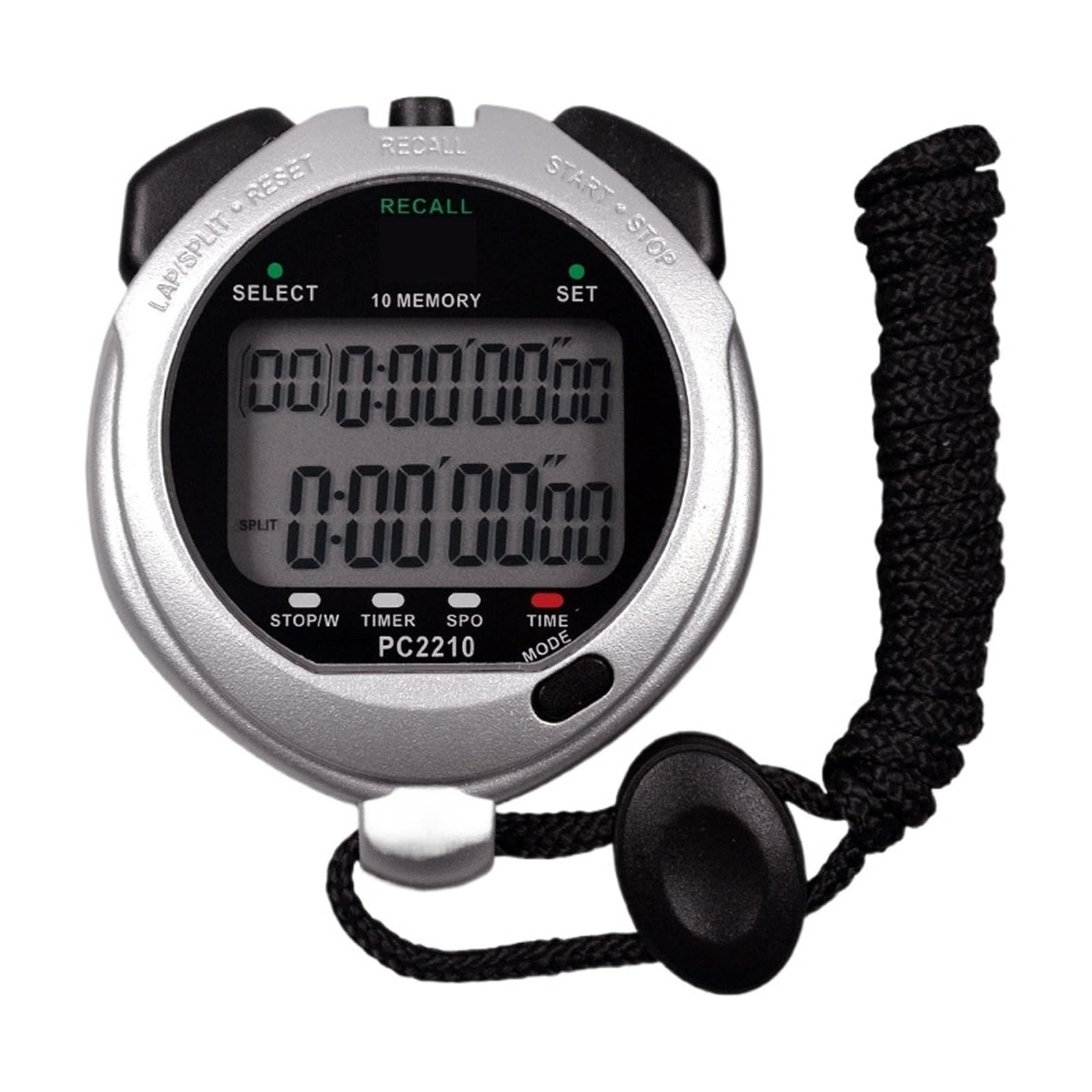 Stopwatch Timer 2 Row 50 Electronic Referee Running Countdown Precision Timing