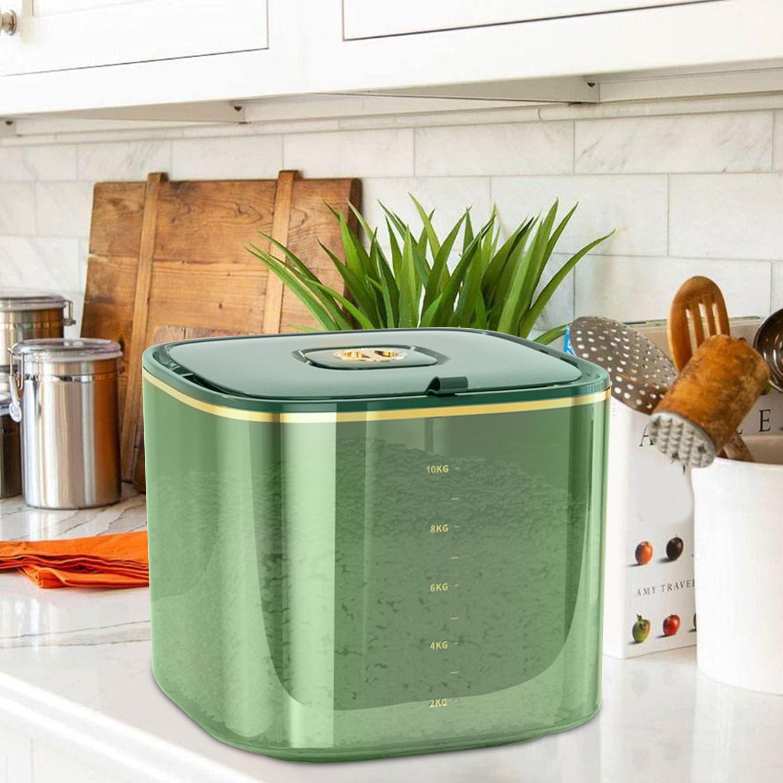 Recipiente de almacenamiento de alimentos secos, hermético, soporte de