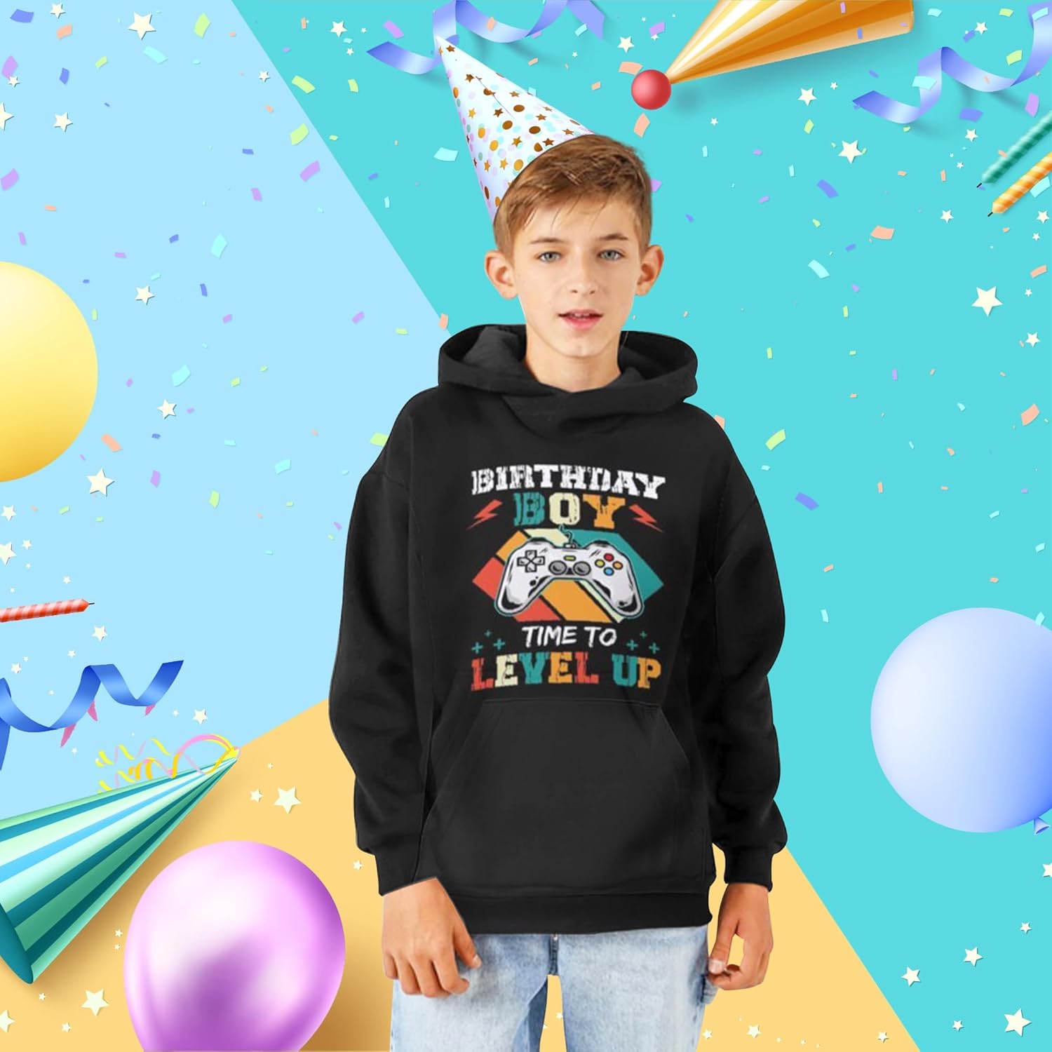 Boys Girls Novelty 3D Print Pullover Hoodies With Pocket Casual Long Sleeve Hooded Sweatshirts for Kids - Image 3